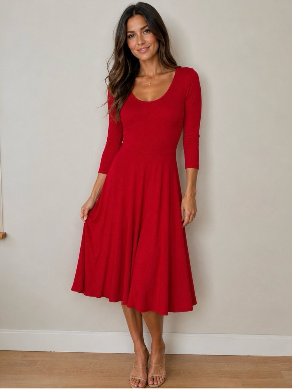 Calvin Klein Red Women's Dress Size 8